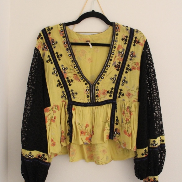 Free People Women's Boogie All Night Blouse - Picture 9 of 9